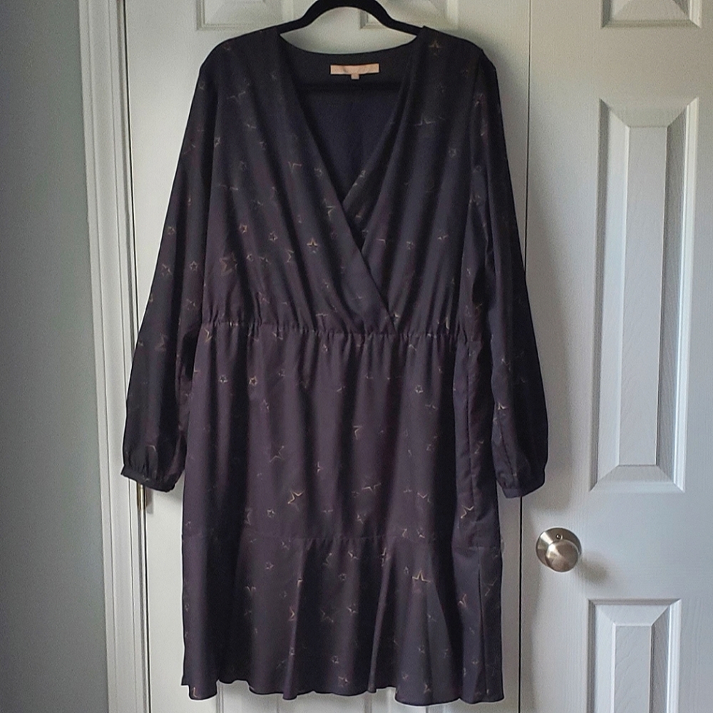 Hutch Star Print Black Dress